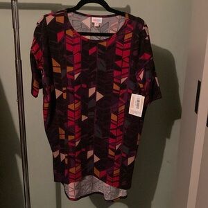 Lularoe xs purple black red Irma shirt
